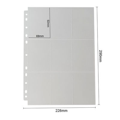 Ясные страницы кармана Мтг 9/ИСО верхней загрузки материалов Кпп держателя карты